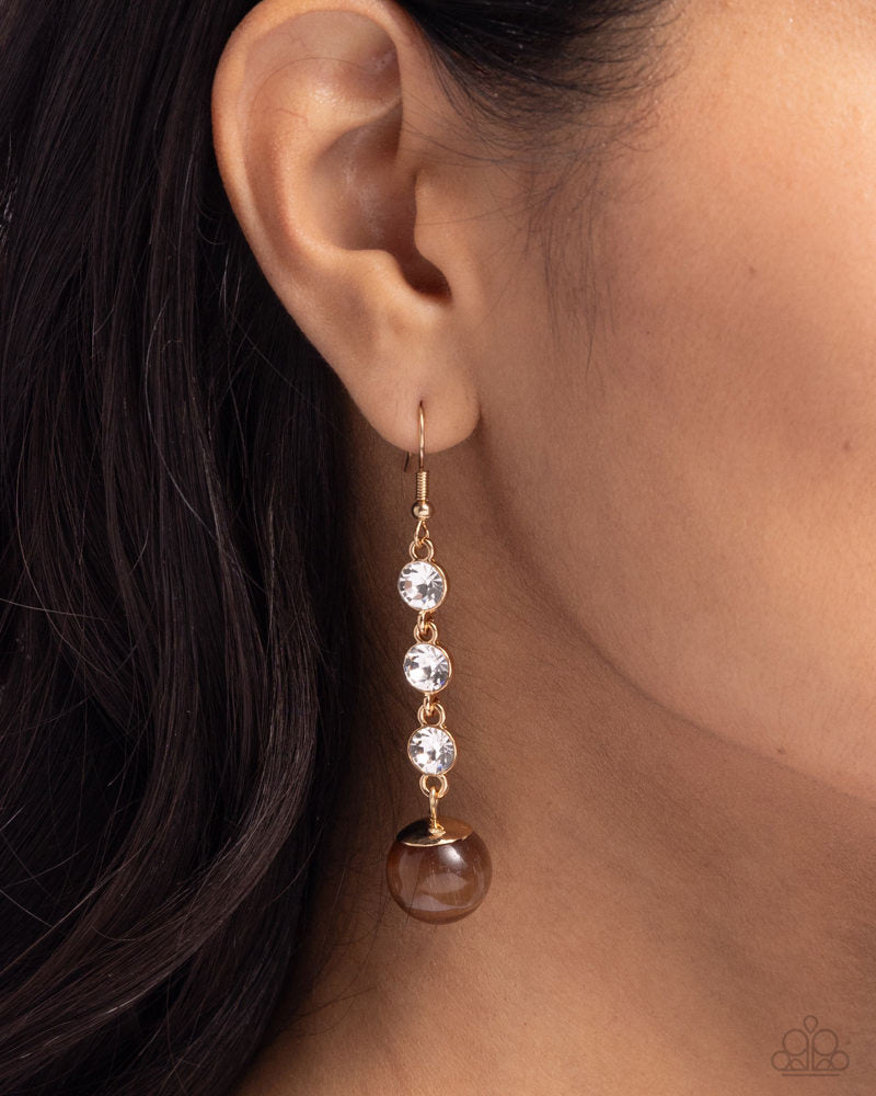 Classy Cadence Brown Earrings