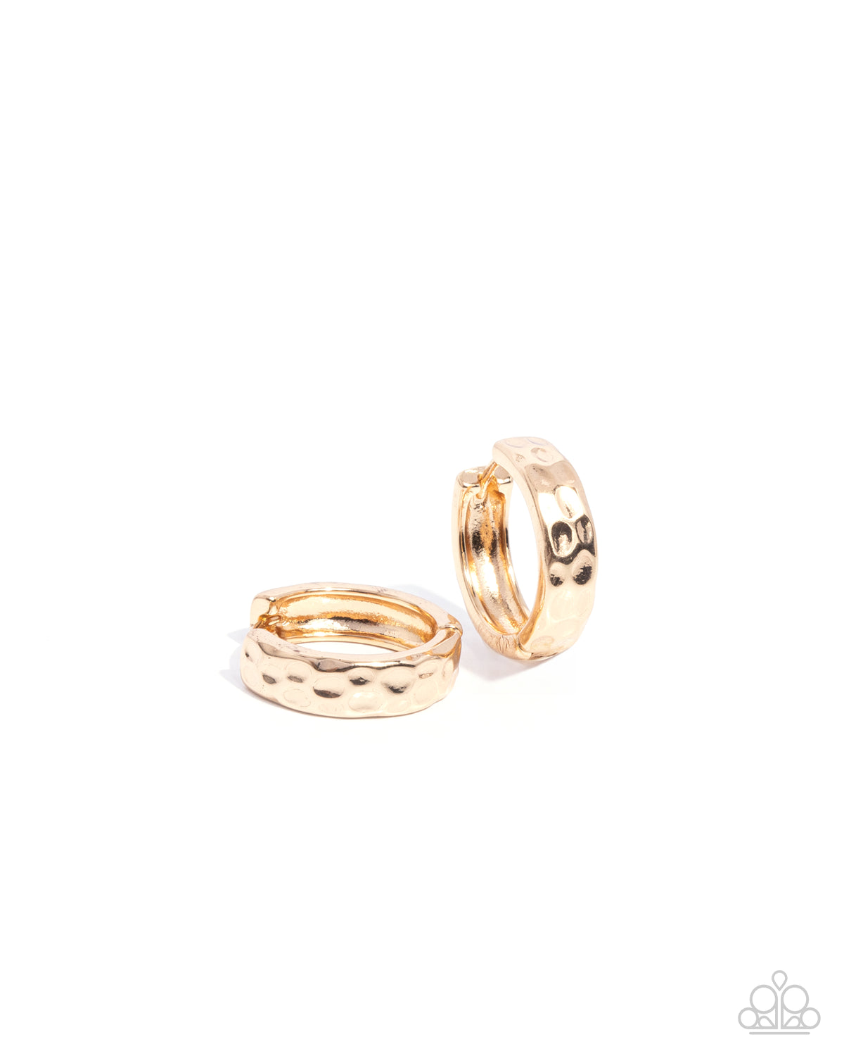 Hammered Hyperaware Gold Hinge Hoops