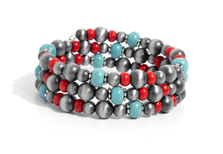 Southwestern Surprise Multi Coil Bracelet