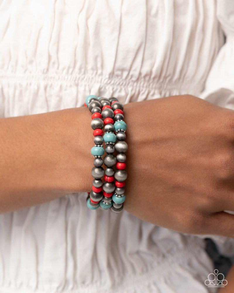 Southwestern Surprise Multi Coil Bracelet