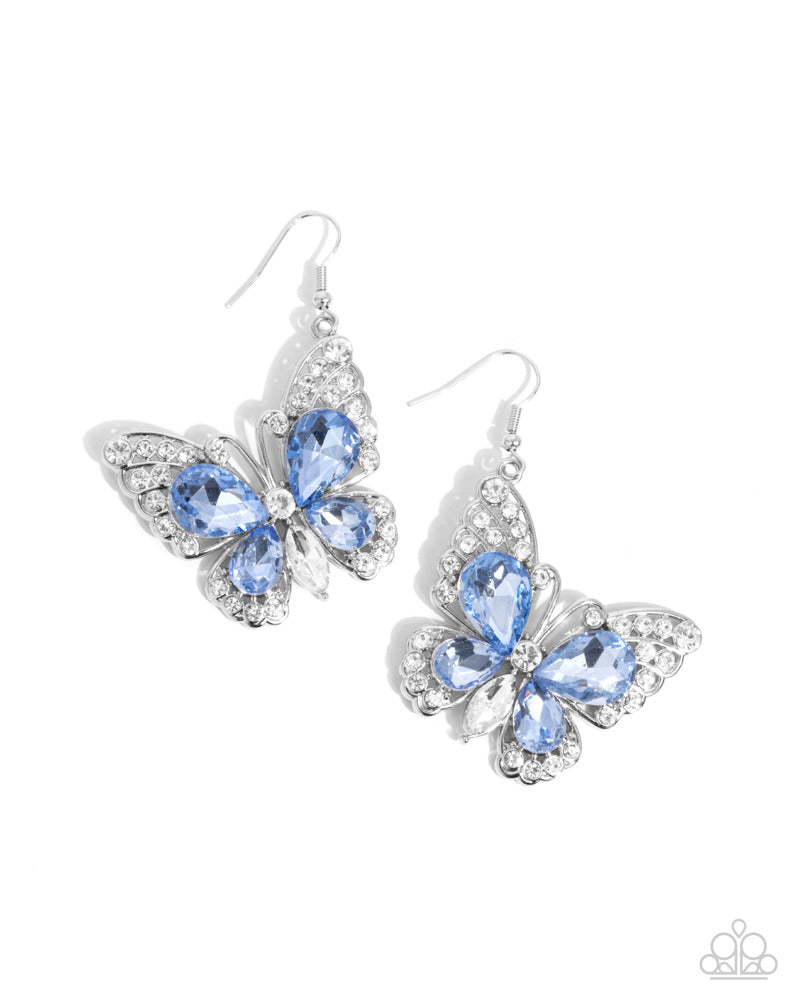 Teardrop Takeoff Blue Earrings
