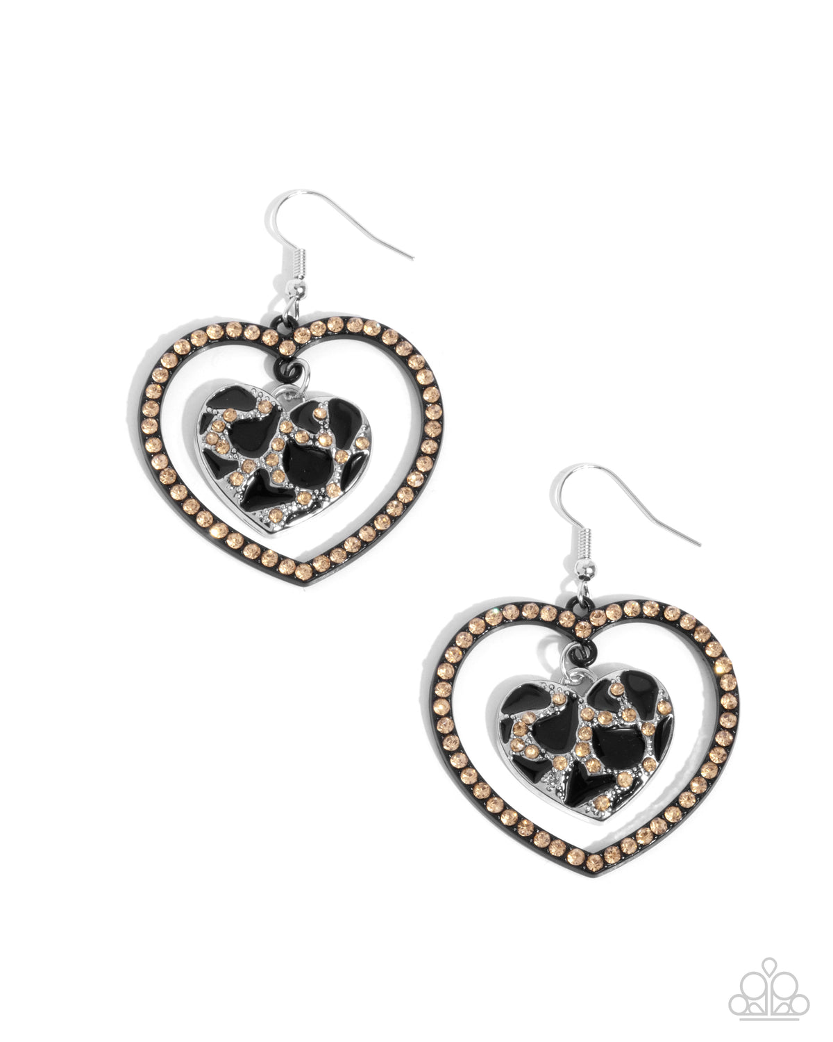 Leopard Love Black Earrings