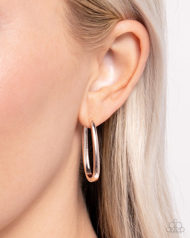 Now or LEISURE Rose Gold Hinge Hoops