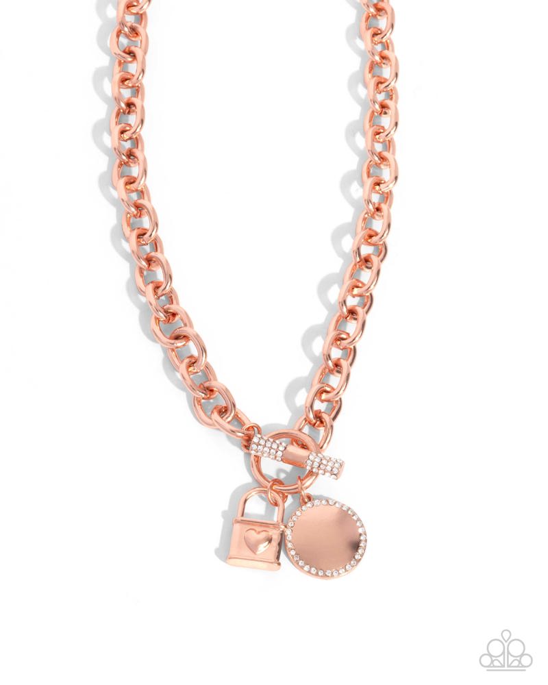 Locked Lady Copper Necklace