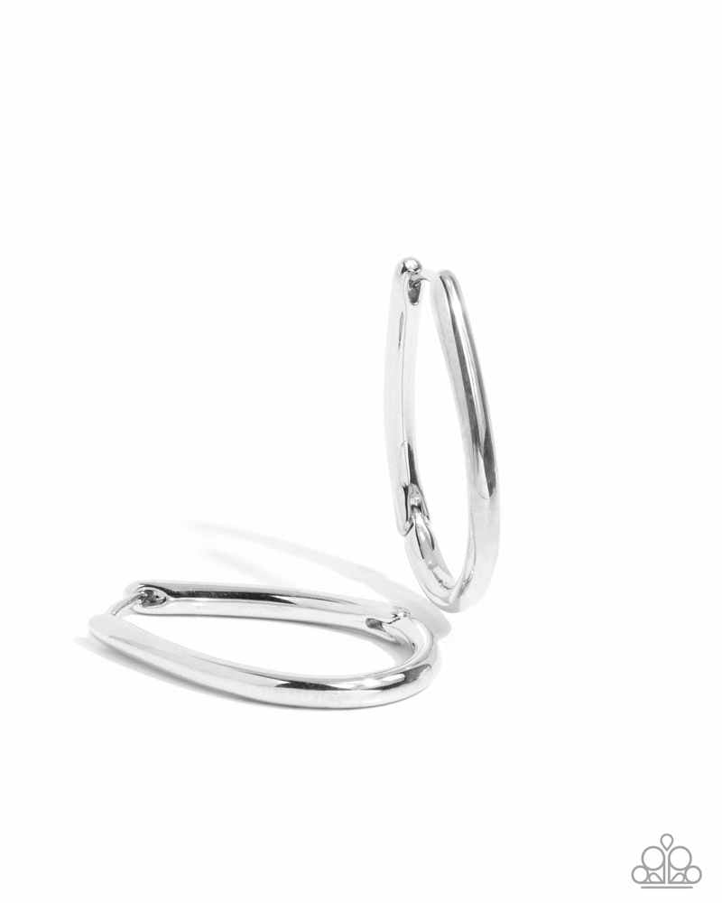 Angelic Avenue Silver Hinge Hoops