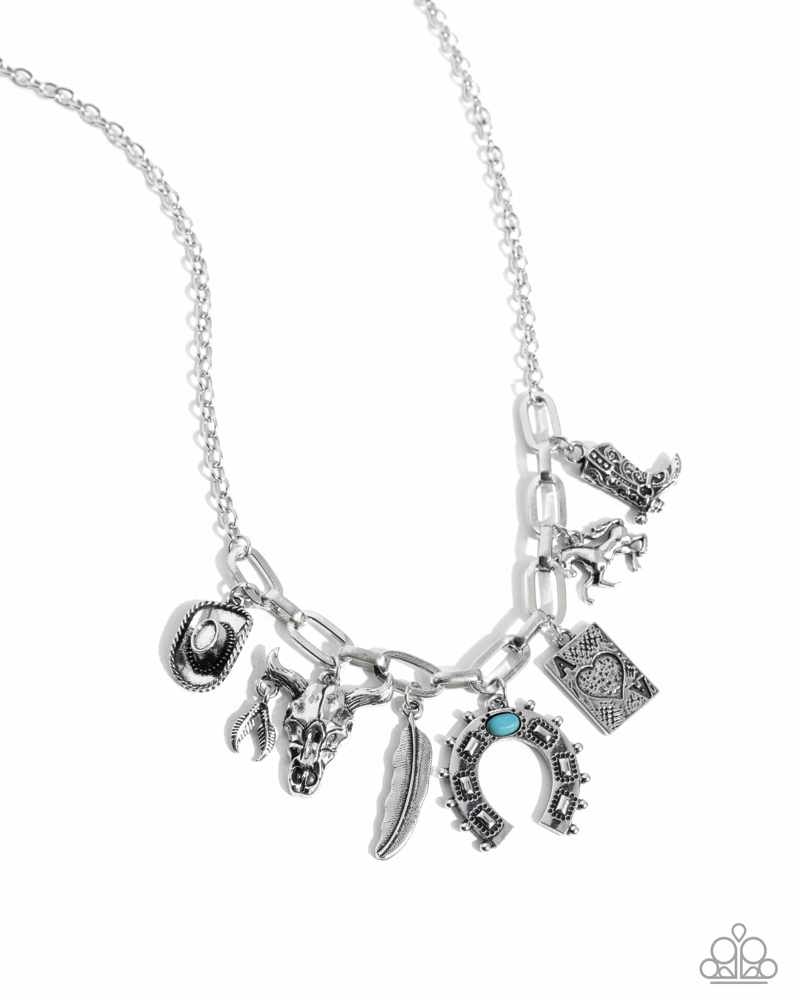 Saloon Girl Blue Necklace