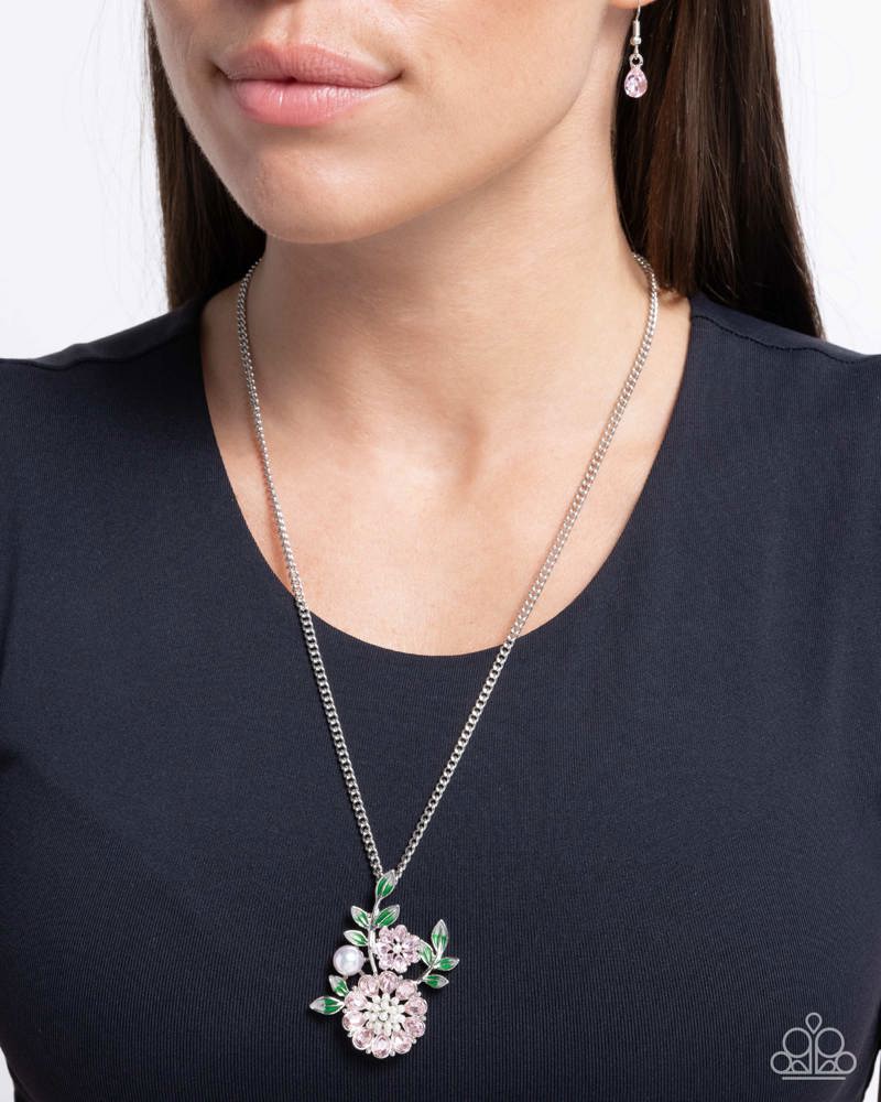Botanical Bunch Pink Necklace