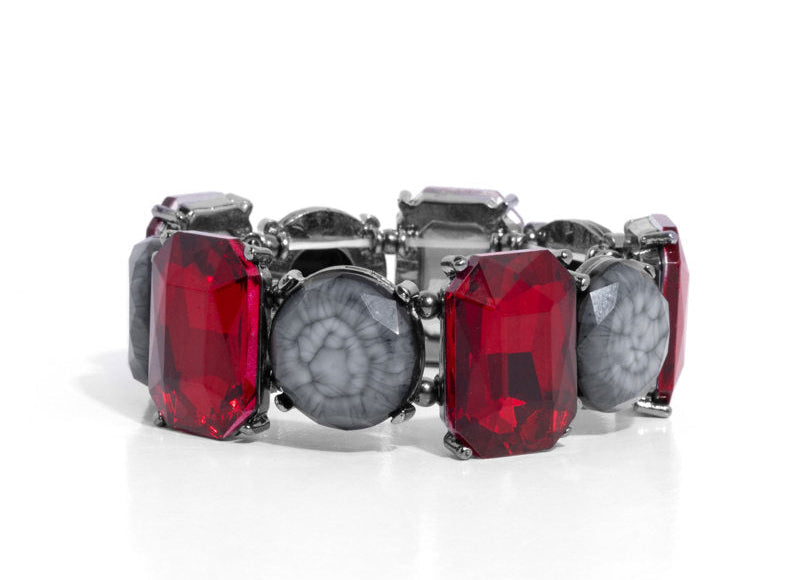 Cloudy Conversation Red Bracelet