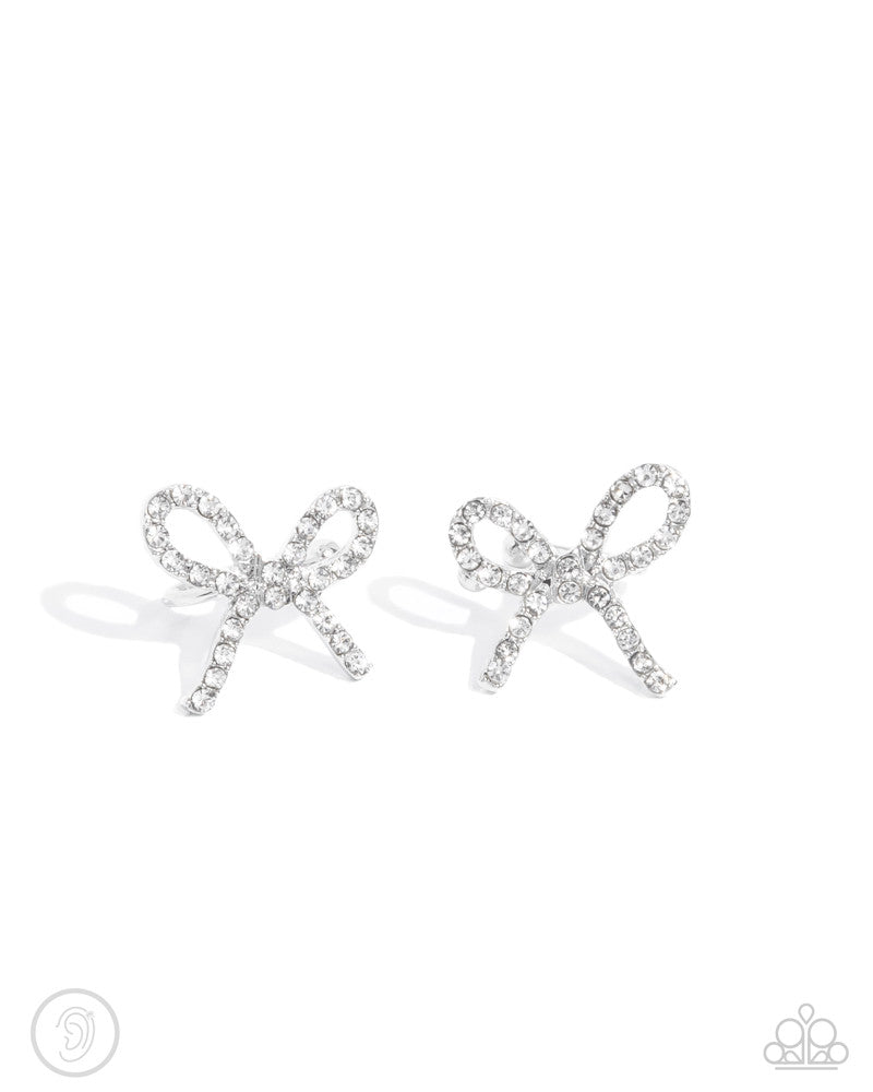 Convincing Charm White Ear Cuffs