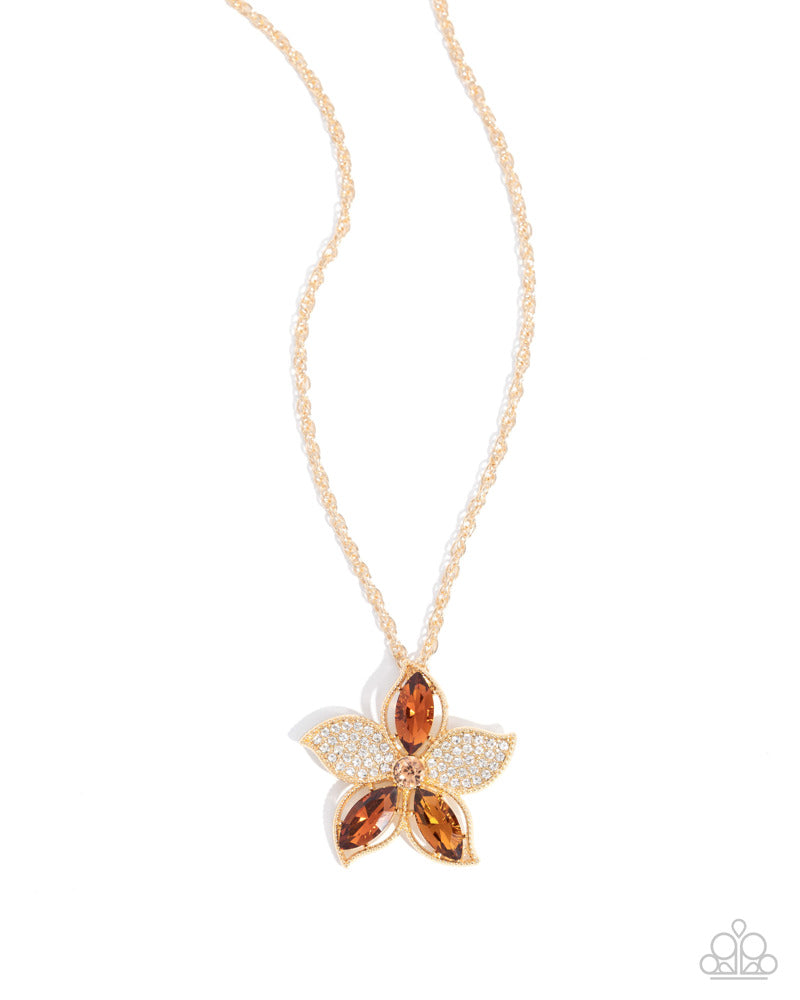 Favorite Flower Brown Necklace