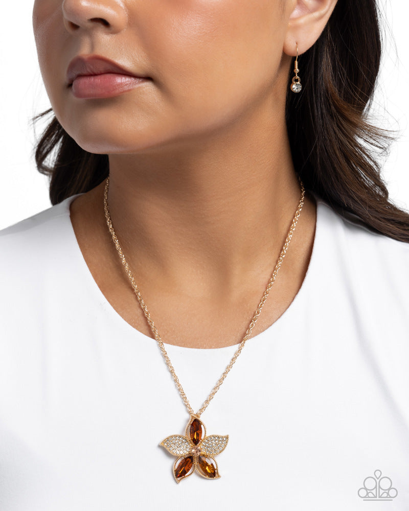 Favorite Flower Brown Necklace