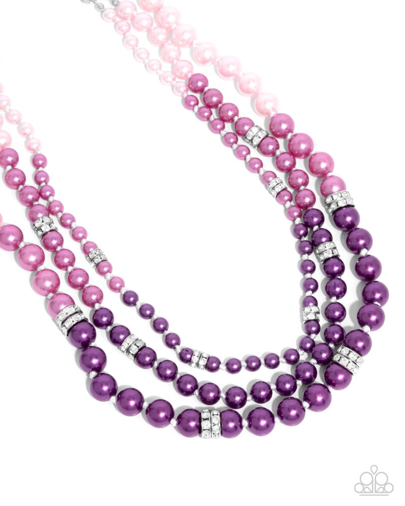 Ombré Ornament Purple Necklace