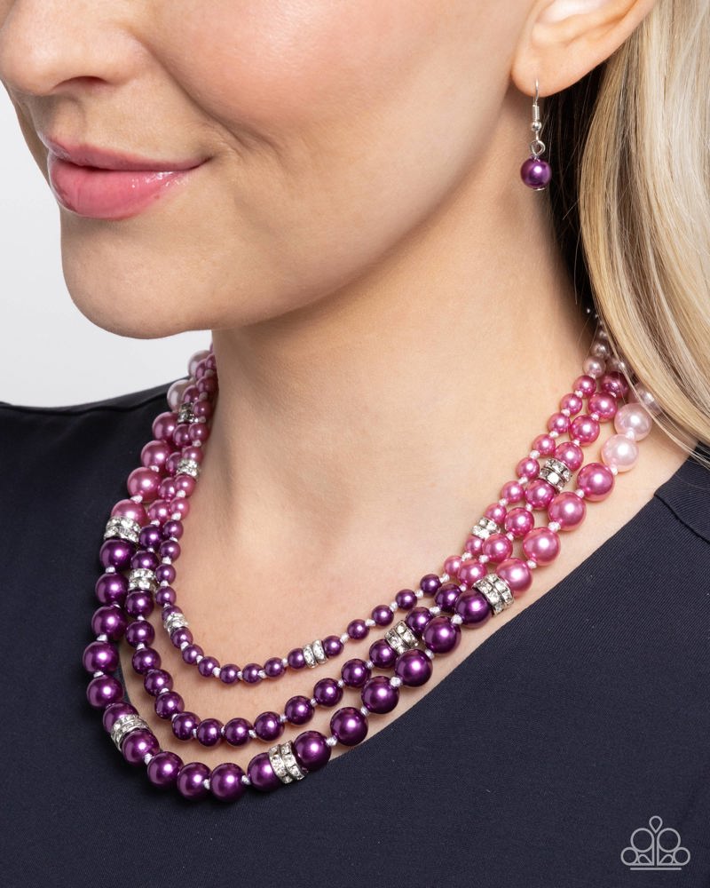 Ombré Ornament Purple Necklace