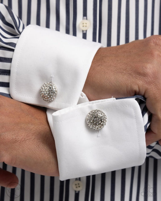 Glittery Gods White Cuff Links