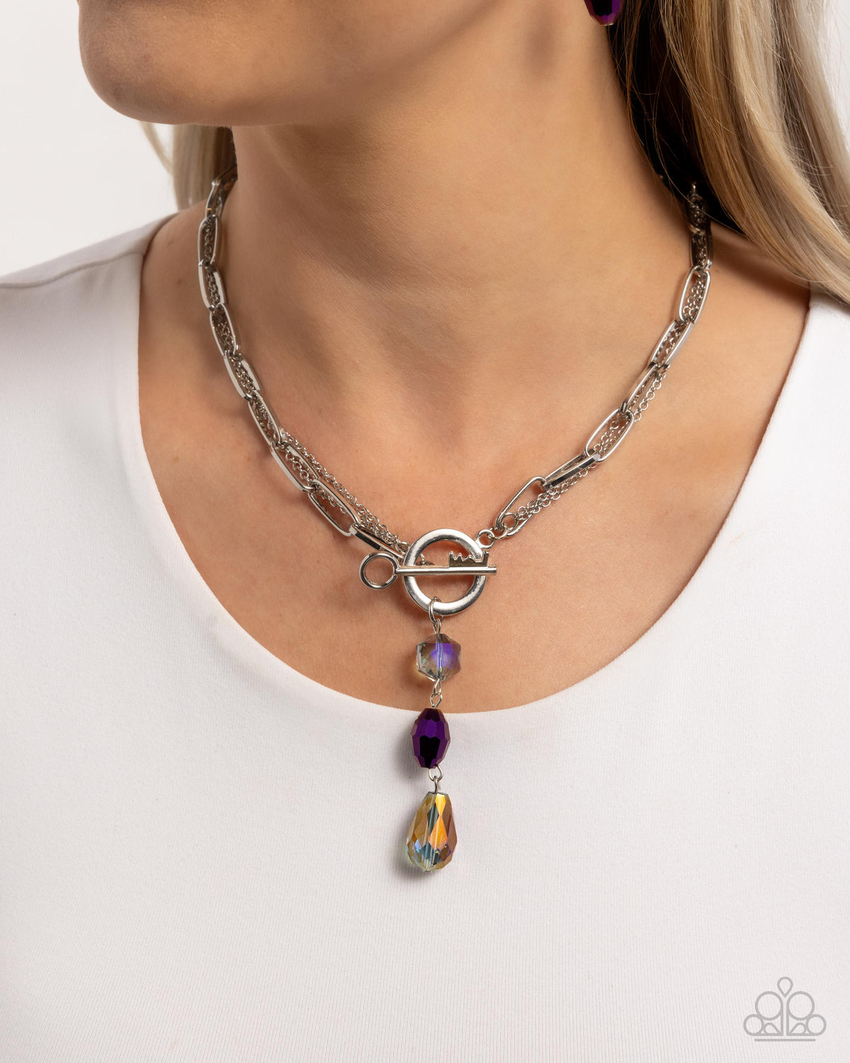 Cultivated Chains Purple Necklace