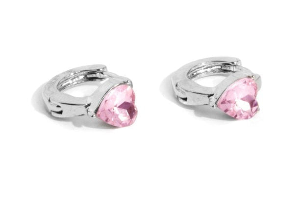 Tenuous Touch Pink Hinge Hoops