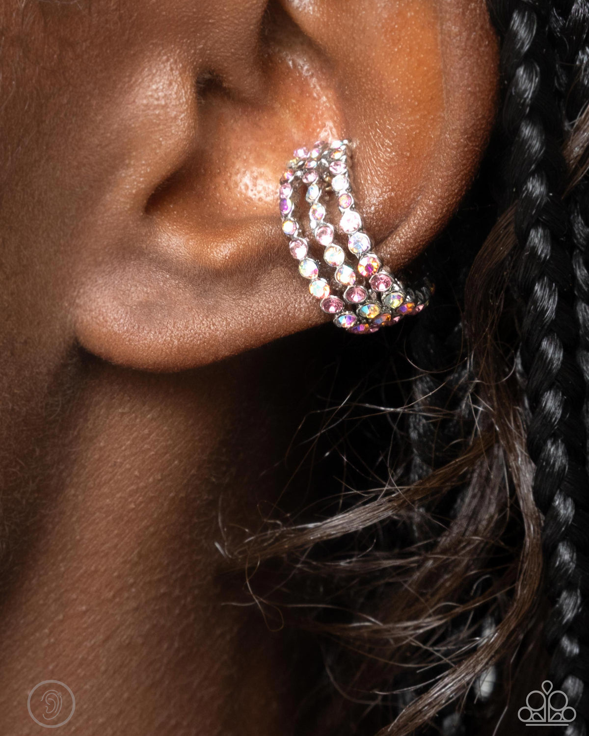 Iridescent Influence Pink Ear Cuffs