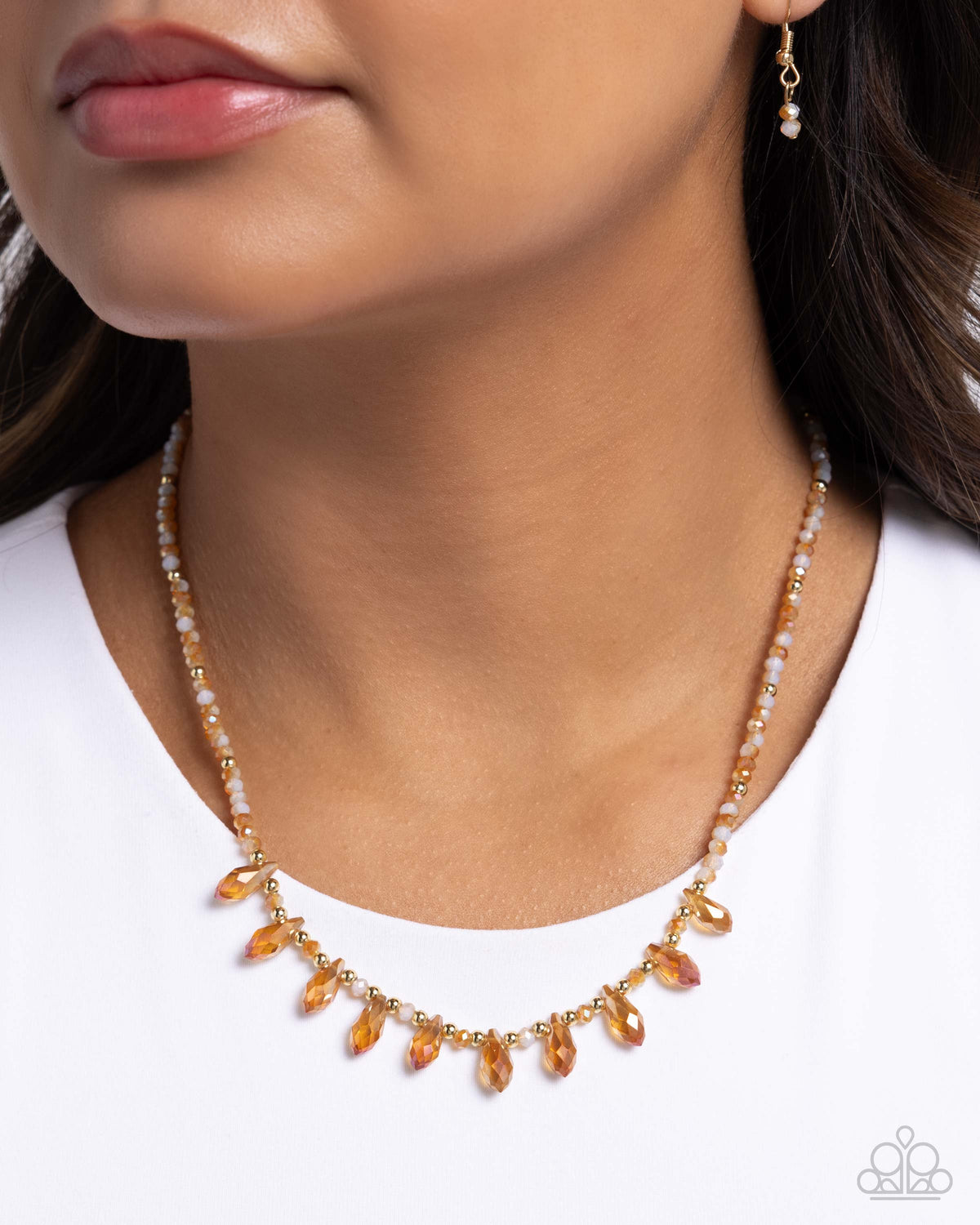 Declaration of Dazzle Orange Necklace