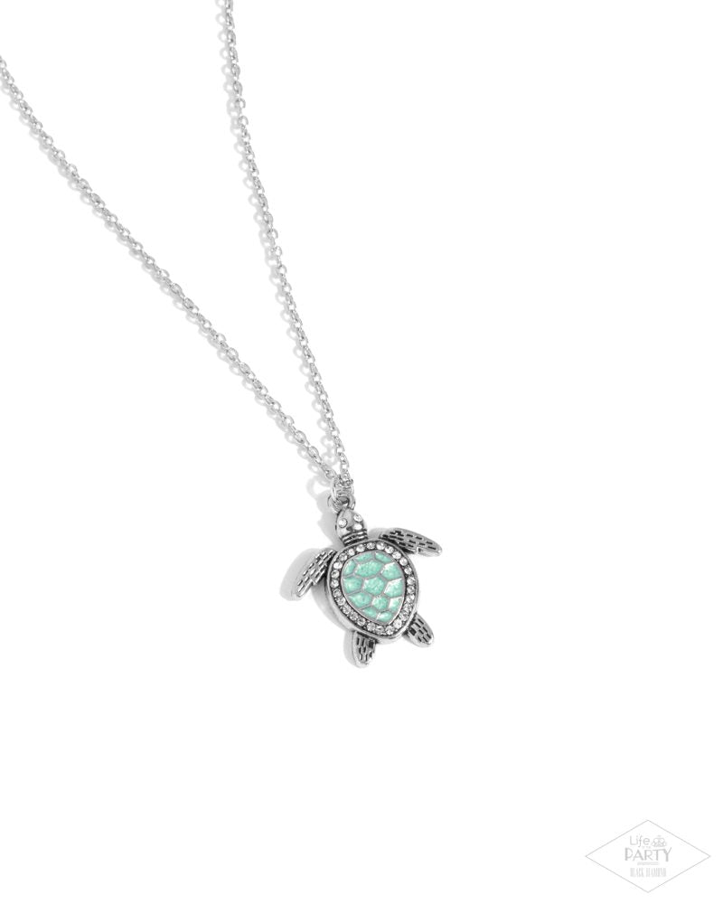 Turtle Tourist Green Necklace