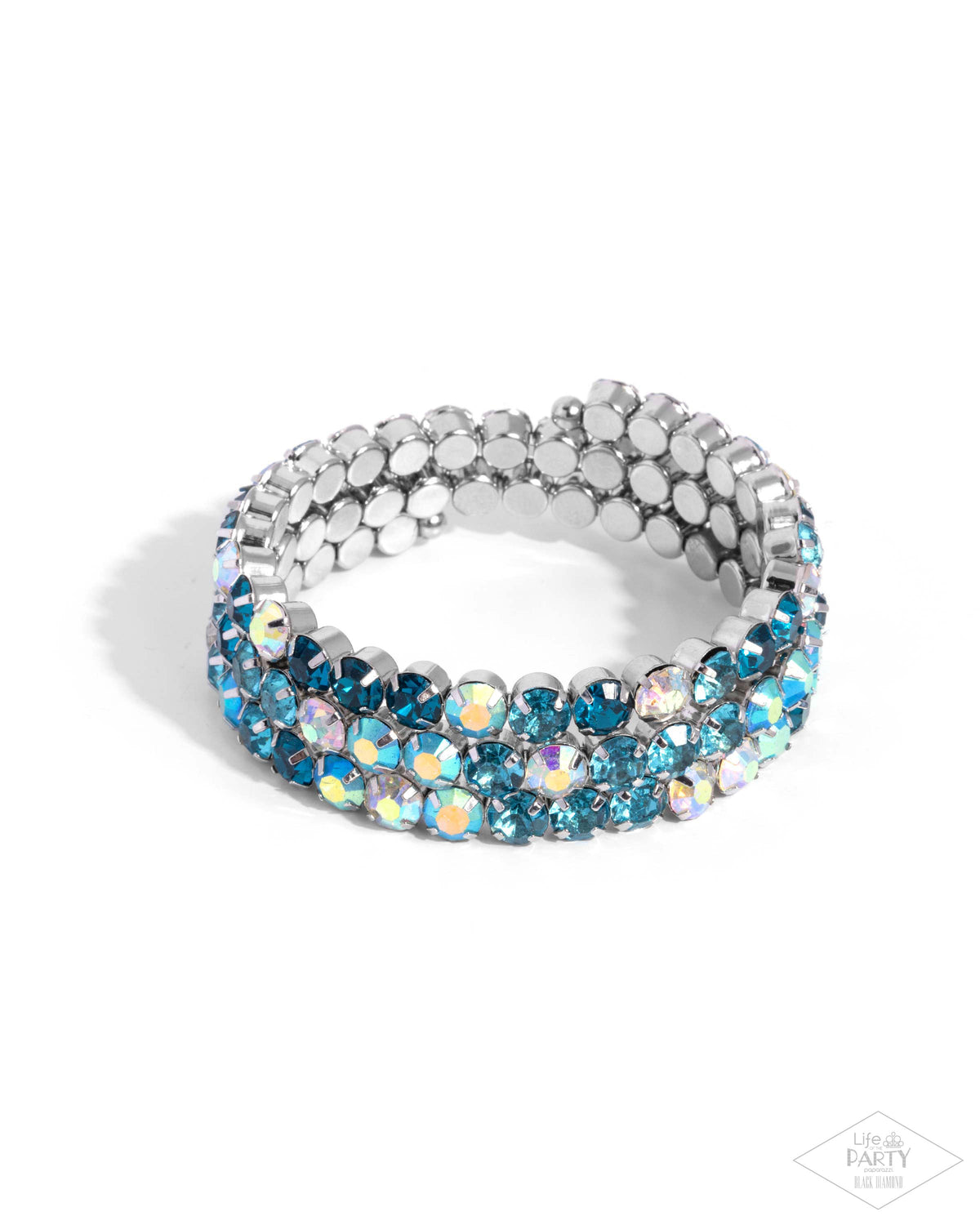 Iridescent Incantation Blue Coil Bracelet