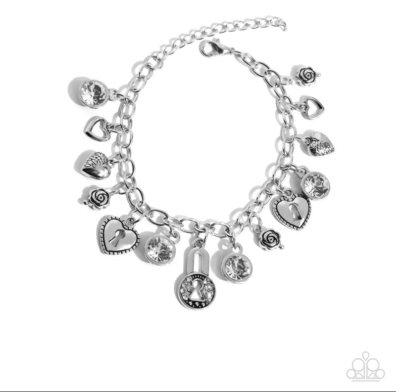Luxurious Locks White Bracelet