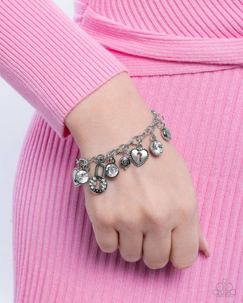 Luxurious Locks White Bracelet