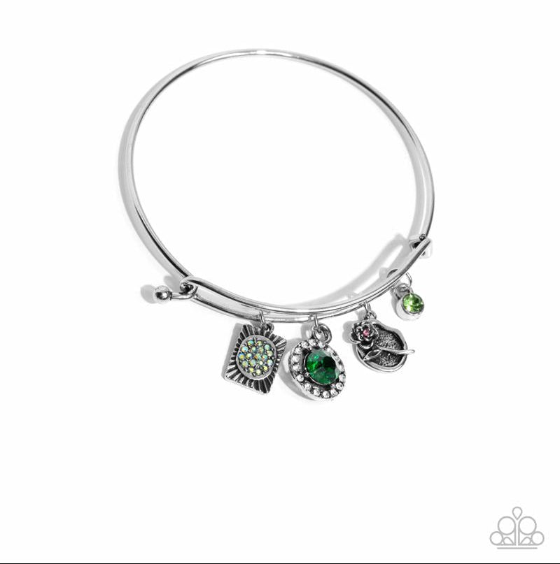 Playful Pageantry Green Bracelet
