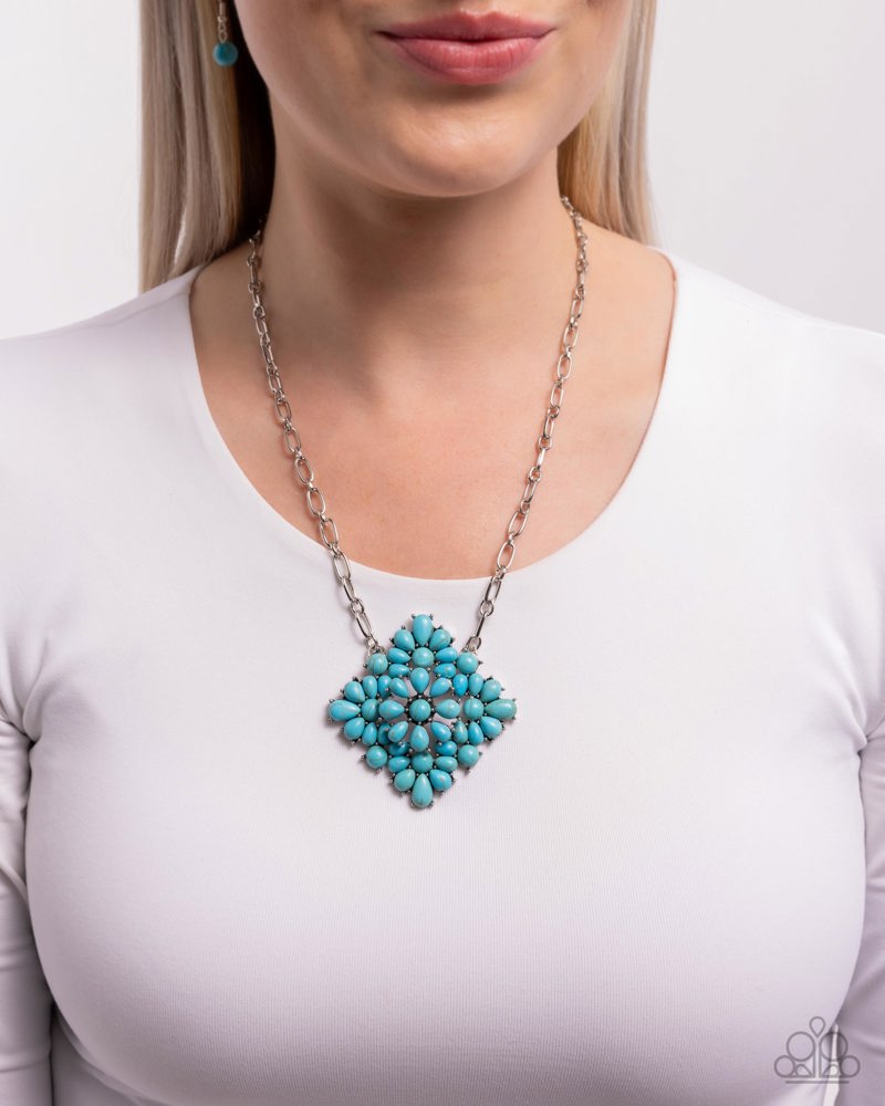 Stony Strength Blue Necklace