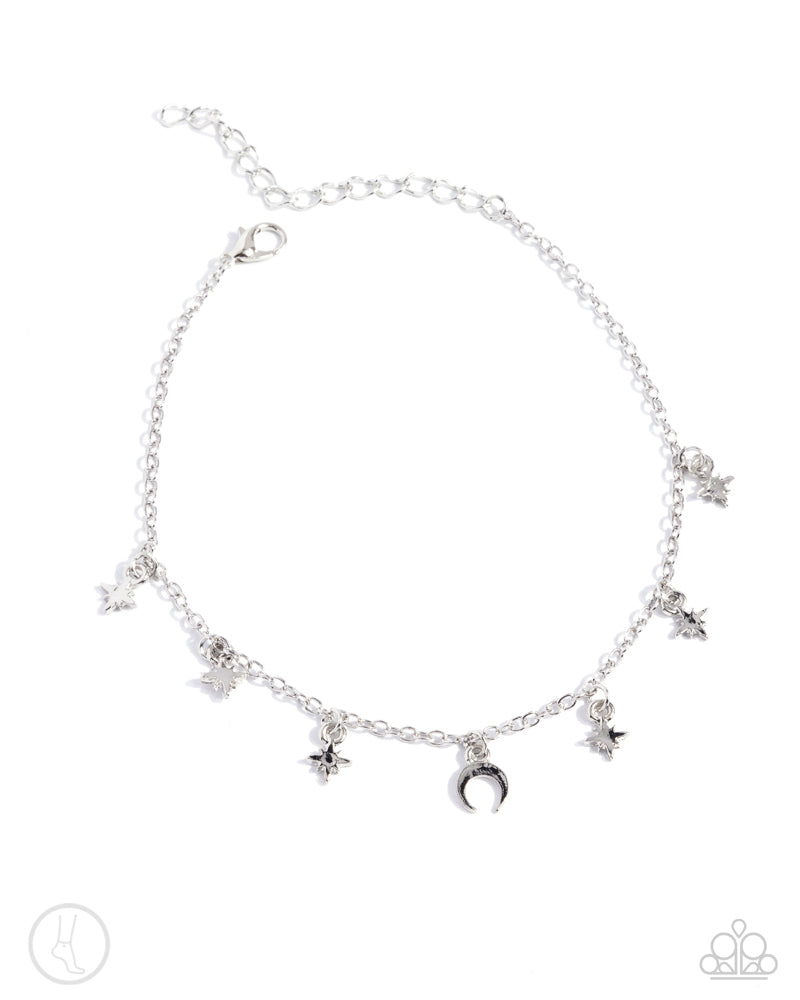 Stargazing Night Silver Anklet