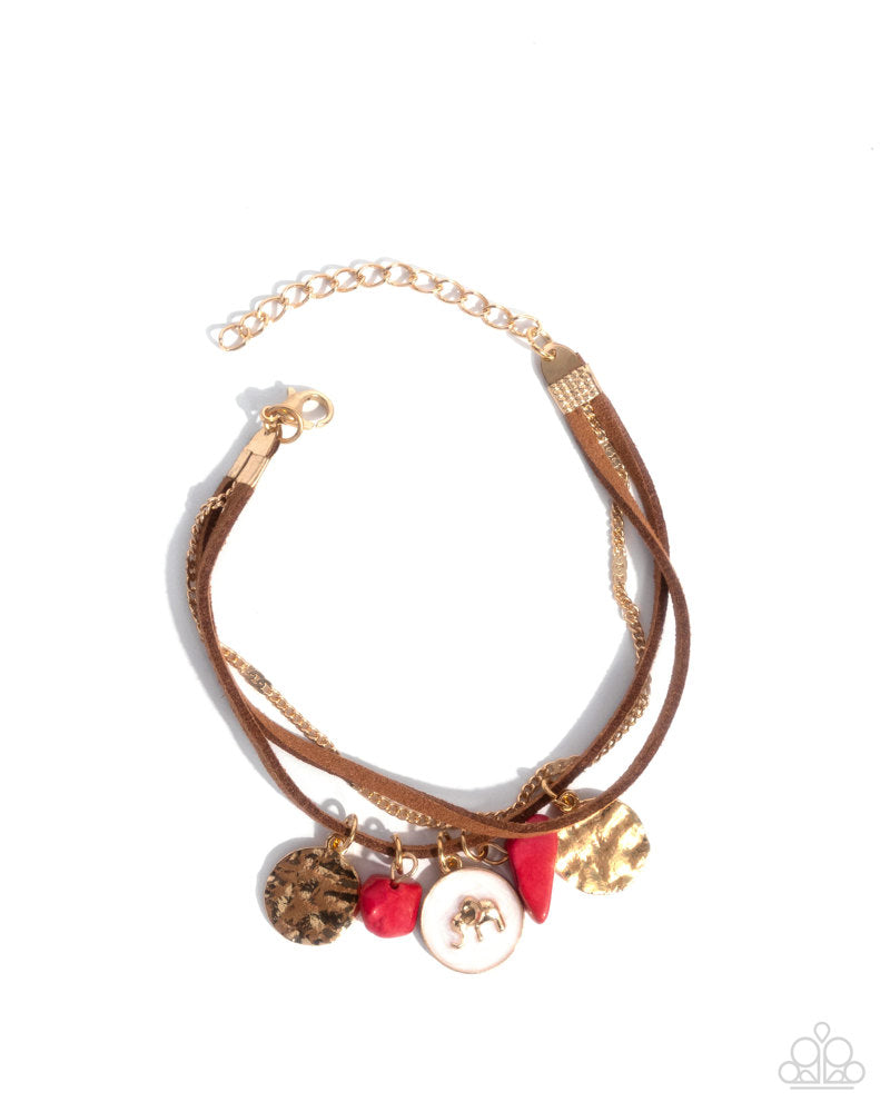 Serene Stroll Red Bracelet