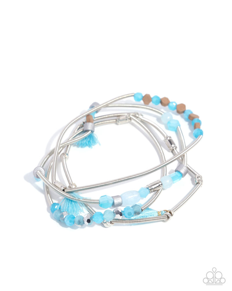 Coiled Color Blue Bracelet