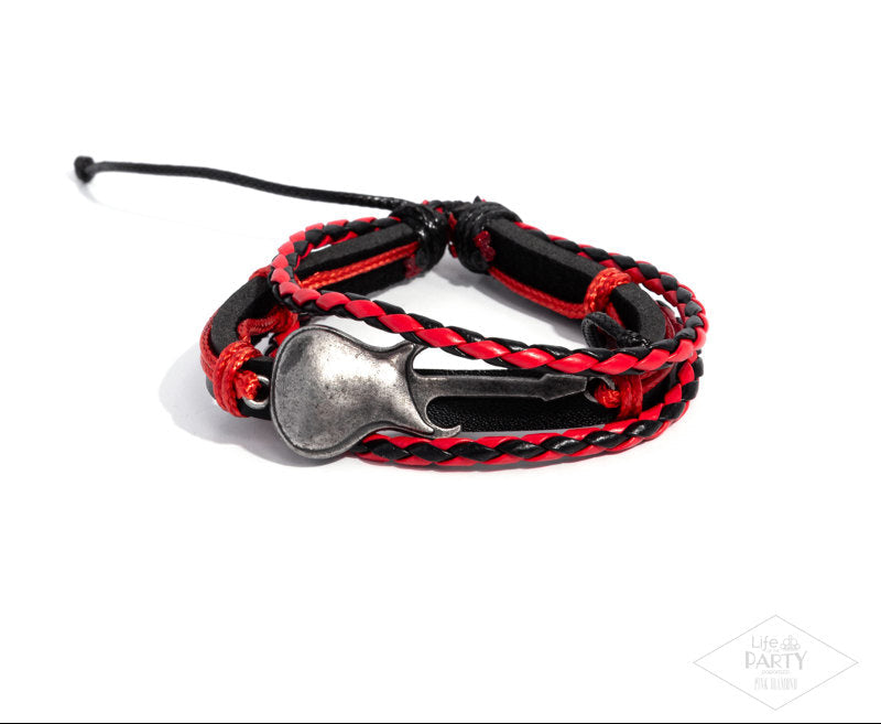 Lead Guitar Red Bracelet