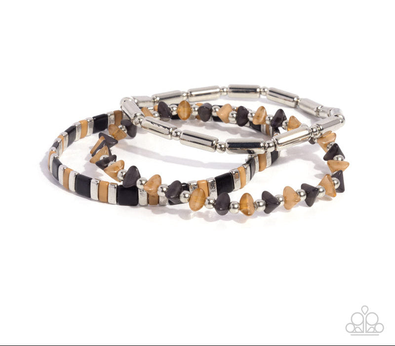 Serendipitous Stack Black Bracelet