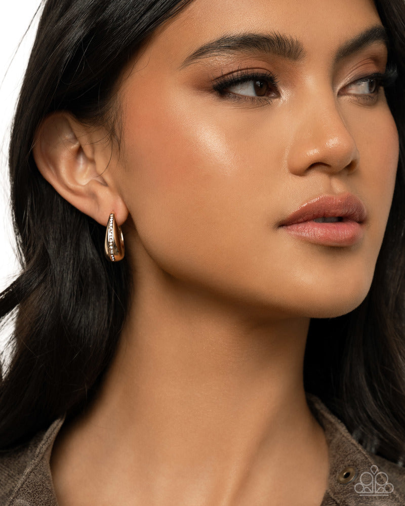 Executive Mansion Gold Hinge Hoops