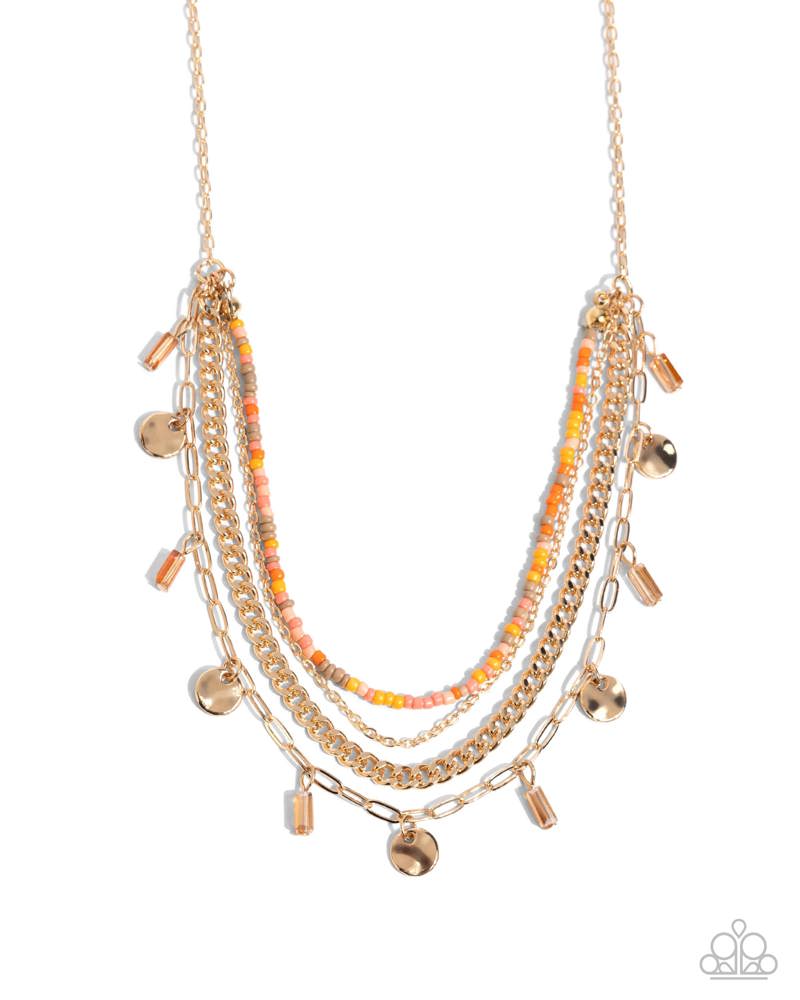 Sunset Someday Orange Necklace