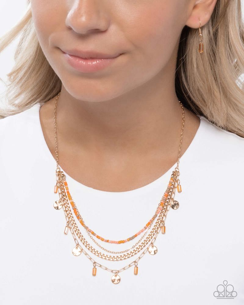 Sunset Someday Orange Necklace