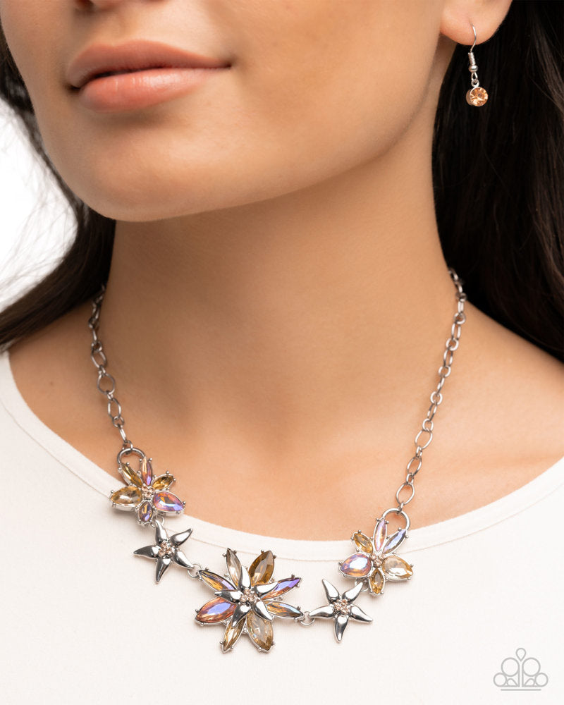 Floral Feature Yellow Necklace