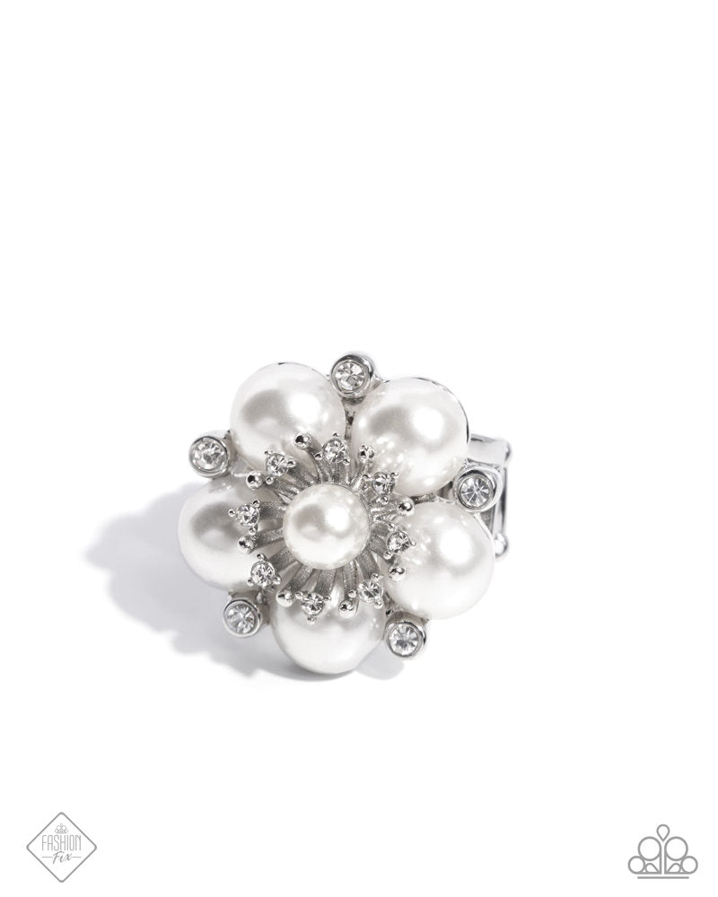 Friendly Flair White Ring