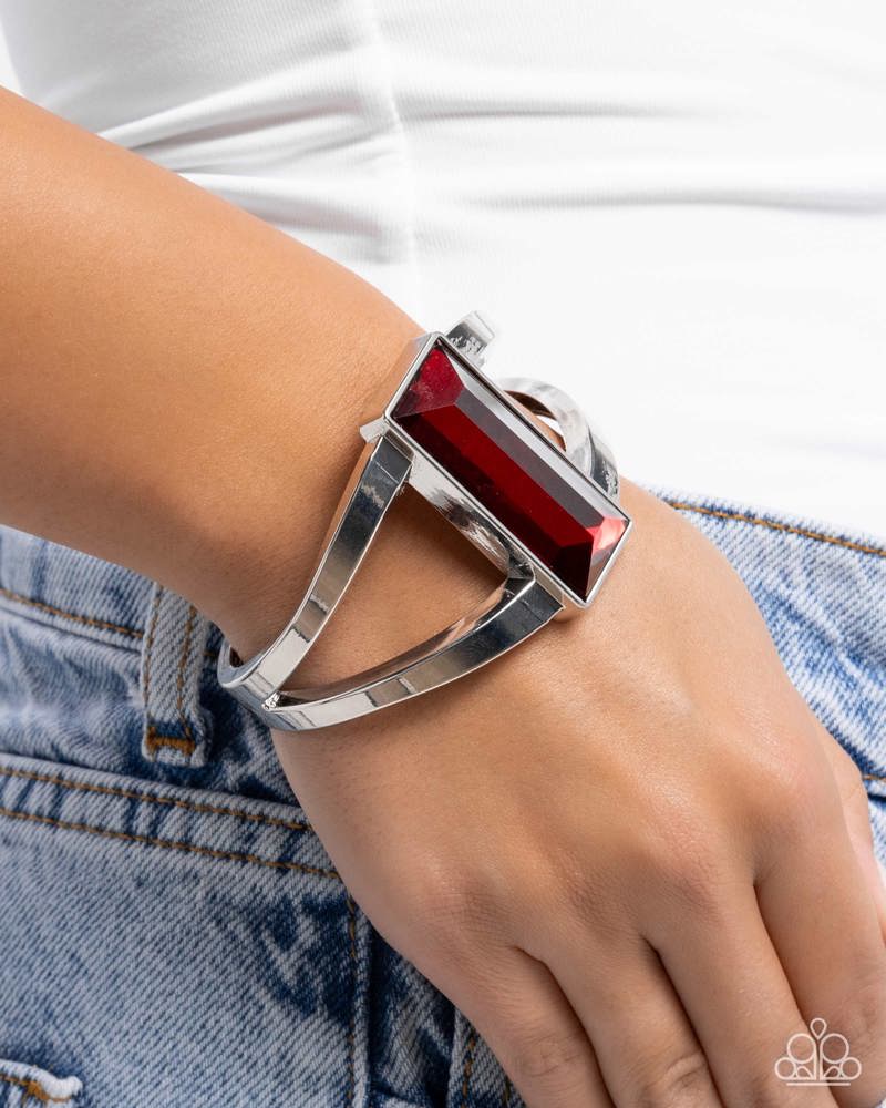 Pick-Me-Up Pizzazz Red Hinge Bracelet
