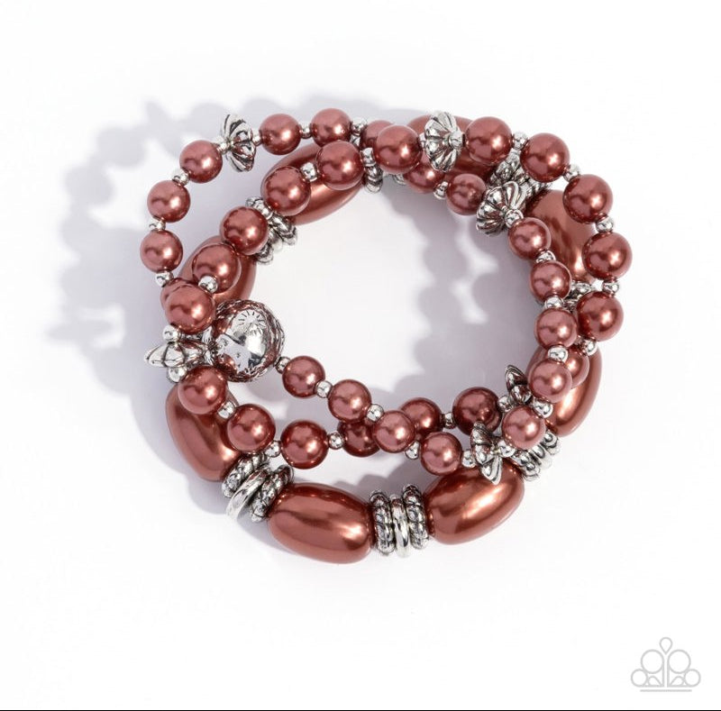 Smooth Stacks Brown Bracelet