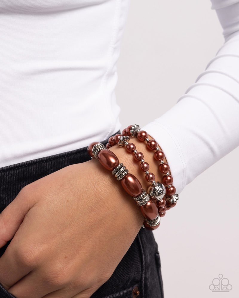 Smooth Stacks Brown Bracelet
