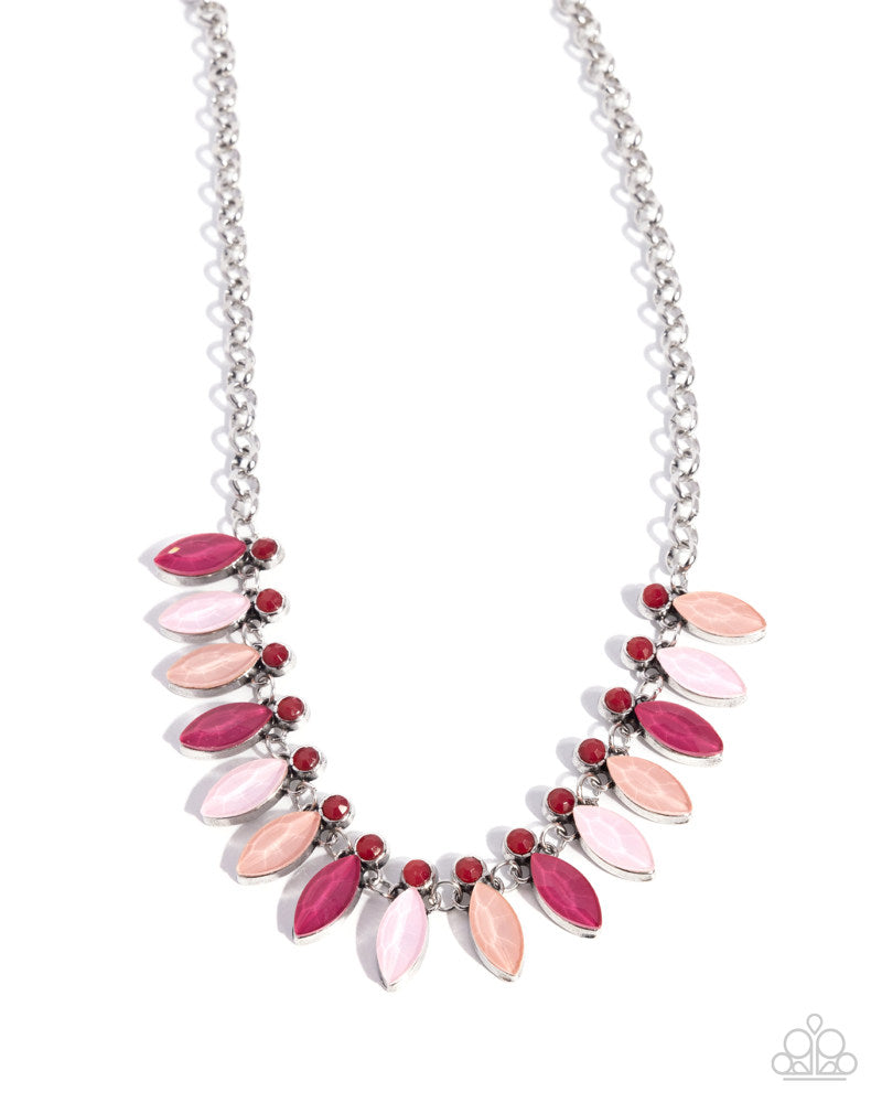 Colorful Citation Pink Necklace