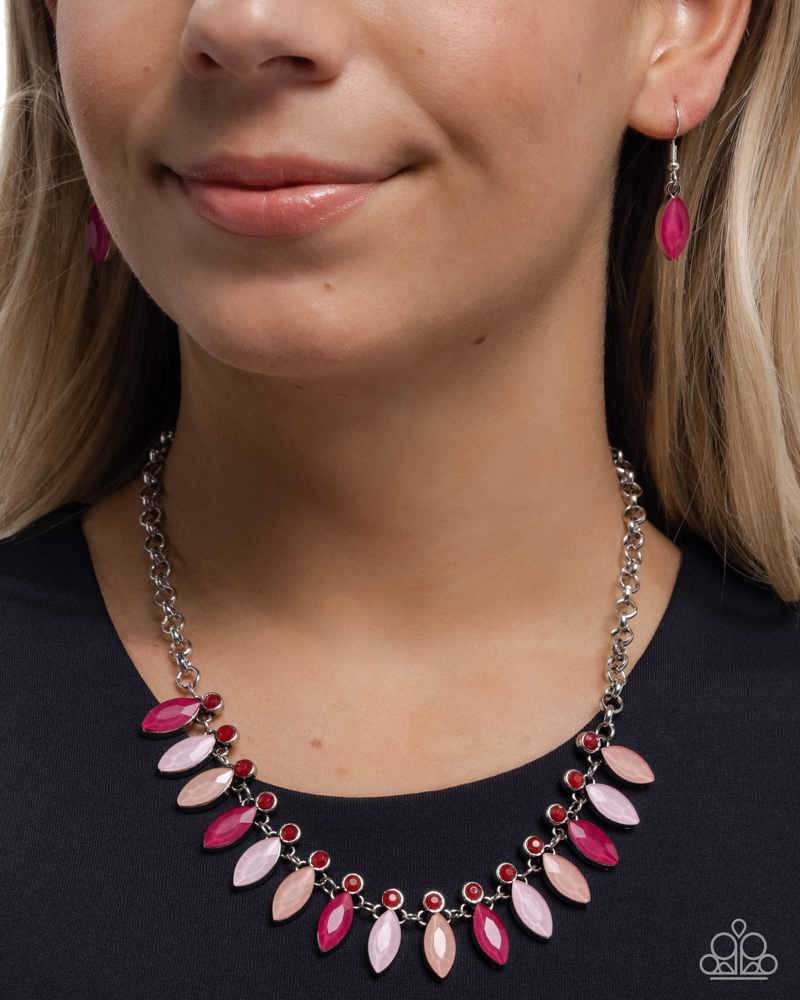Colorful Citation Pink Necklace