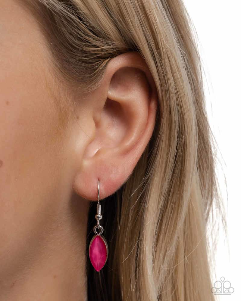 Colorful Citation Pink Necklace