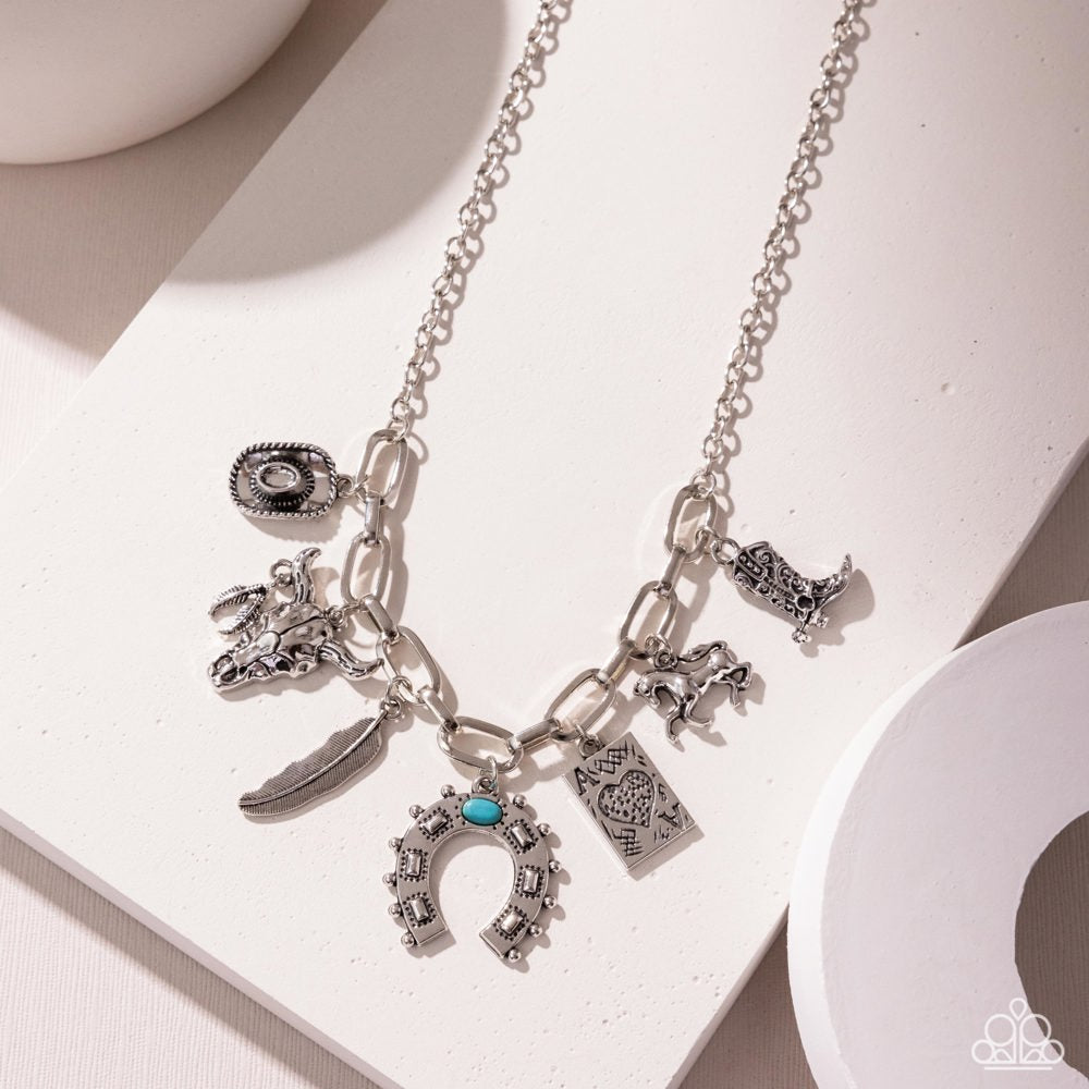 Saloon Girl Blue Necklace