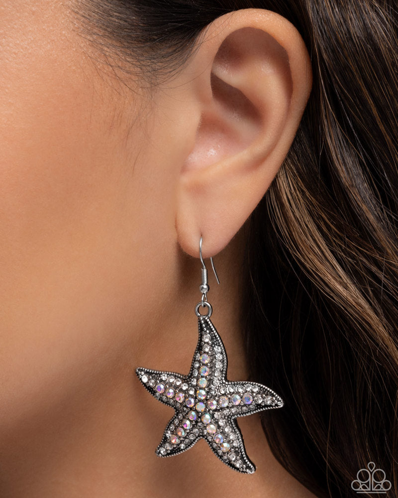 Starfish Spectacle White Earrings