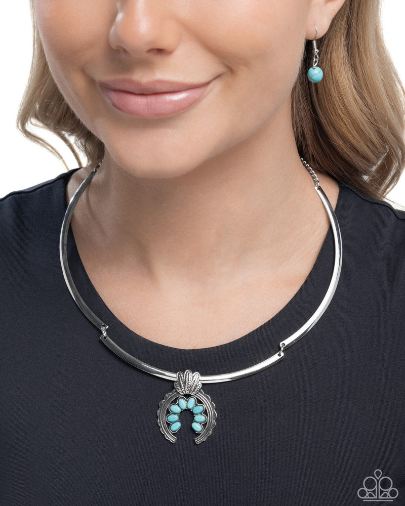 Smoldering Stones Blue Necklace