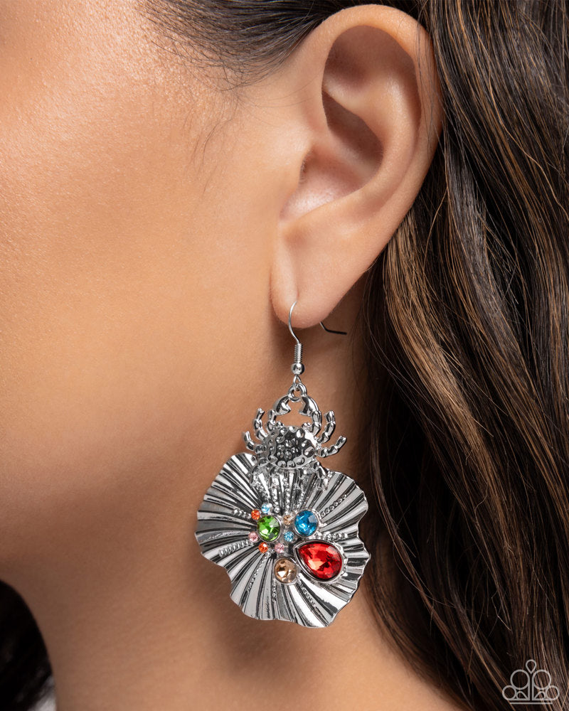 Capricious Crab Red Earrings