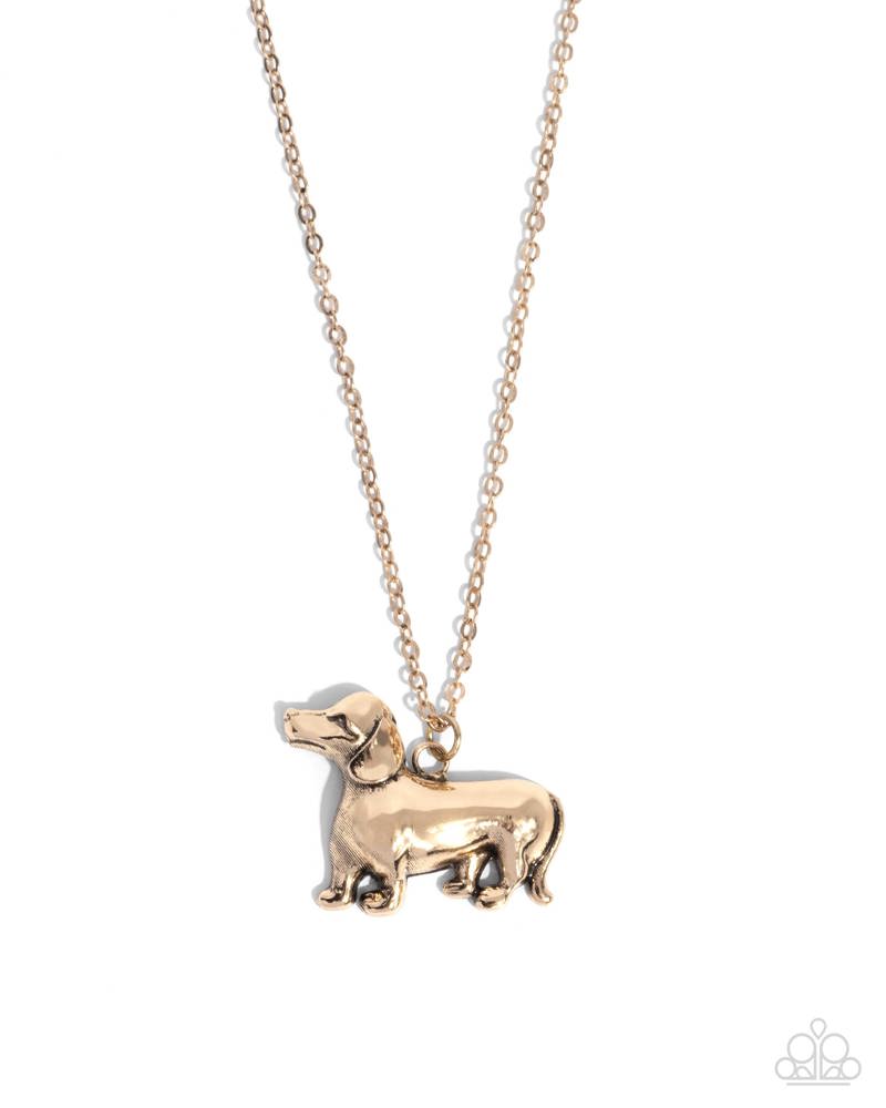 Darling Dachshund Gold Necklace
