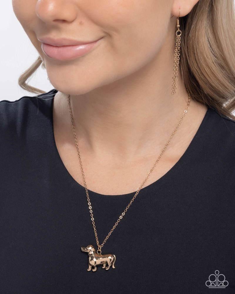 Darling Dachshund Gold Necklace